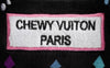 Black Monogram Chewy Vuiton Bone Squeaker Dog Toy