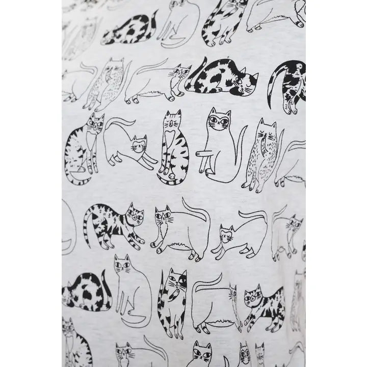 Multi Cat Print T-Shirt