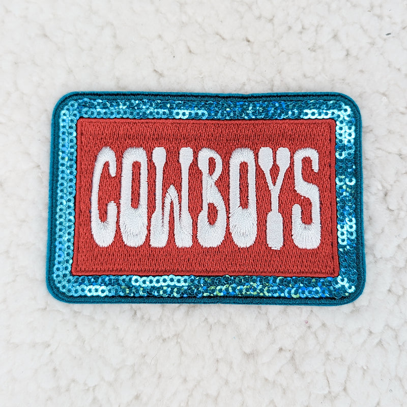 Cowboys Embroidered Sequin Patch