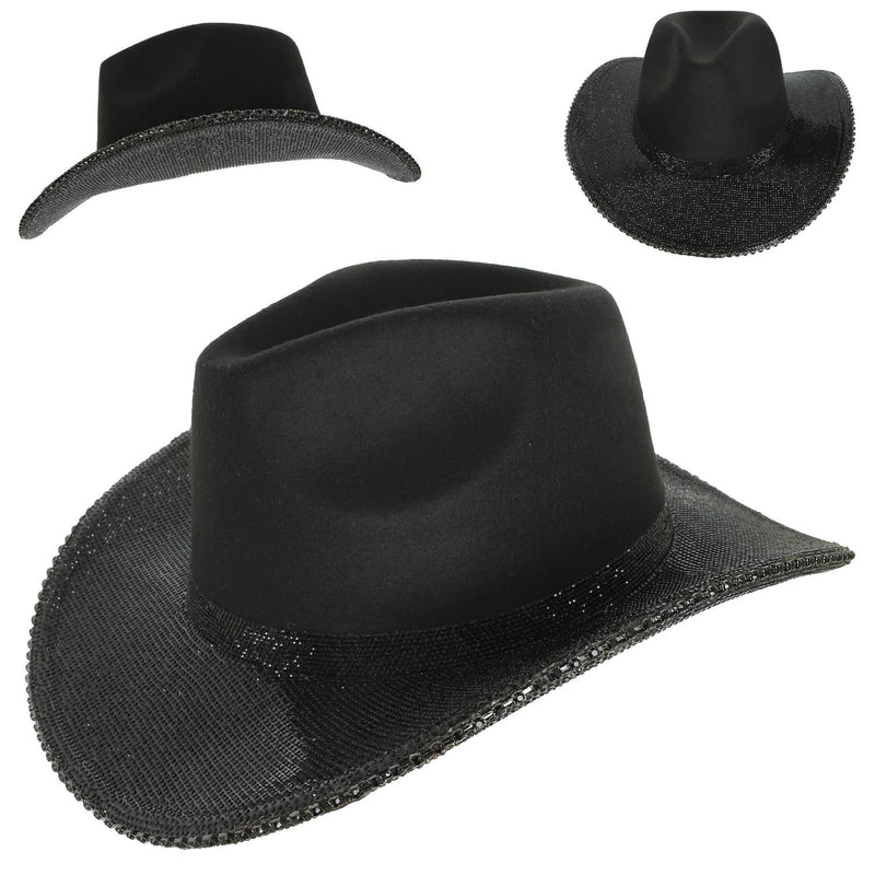 Fashion Western Rhinestone Embellished Cowboy Hat