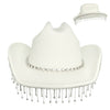 Western Rhinestone Embellished Felt Cowboy Hat