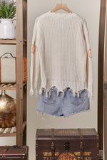 Distressed Pumpkin Patch Sweater