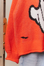Halloween Spooky Face  Ghost Knit