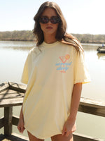 Docktails Butter Yellow Cream Graphic T-Shirt