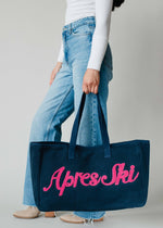 Navy & Pink Apres Ski Tote