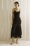 Black Midi Spaghetti Strap Dress