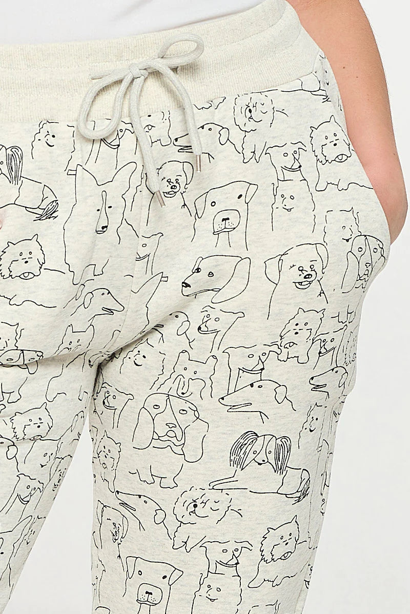 Dog Print Sweatpants