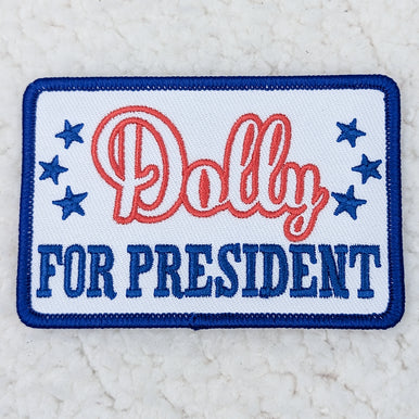 Dolly for President Red, White & Blue Embroidered Patch
