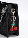 Rhinestone Cherry Purse Charm and/or Keychain