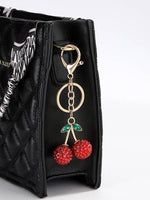 Rhinestone Cherry Purse Charm and/or Keychain