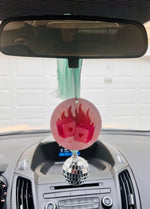 Chiffon Ribbon Disco Car Charm