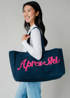 Navy & Pink Apres Ski Tote