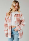 Pink, Tan & Cream Plaid Jacket