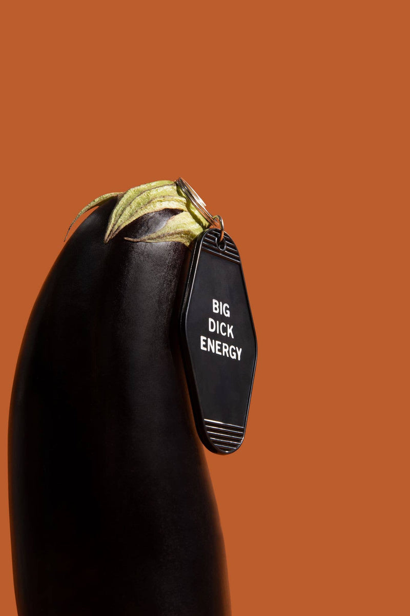 Big Dick Energy Funny Motel Keychain in Black