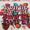 3" Swiftie with Hearts TS -  Embroidered Hat Patch