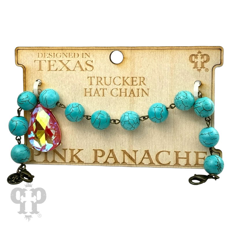 Turquoise Bead Hat Chain