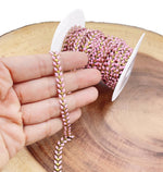 Enamel Paperclip Chain & Chevron Chain by Foot, CH301