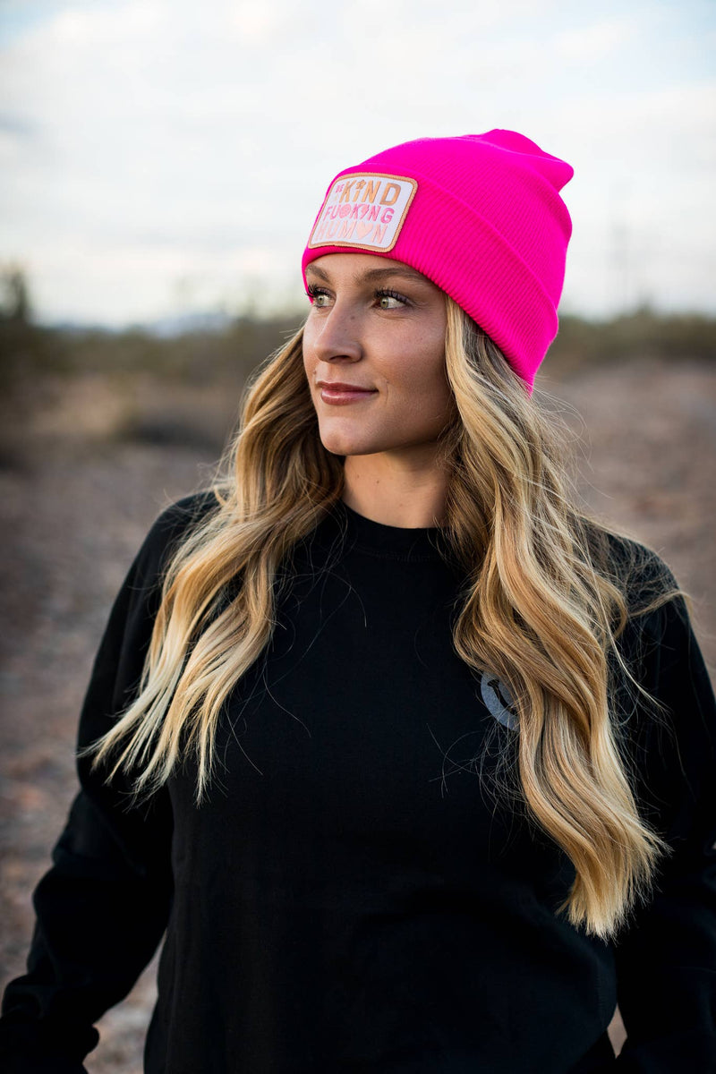 BE A KIND HUMAN PATCH Pinks