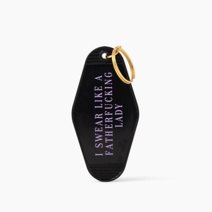 I Swear Like a Fatherfucking Lady Profanity Motel Keychain