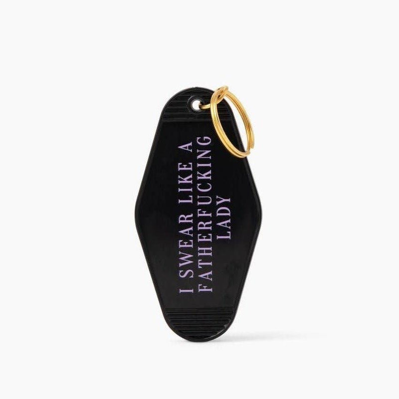 I Swear Like a Fatherfucking Lady Profanity Motel Keychain