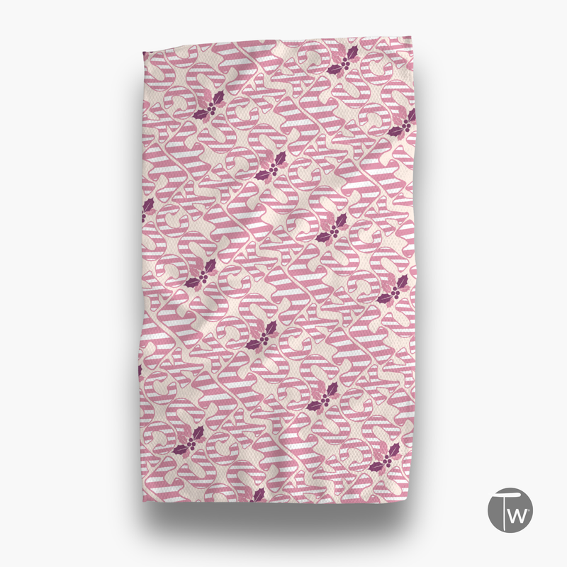 Candy Cane Fucks Christmas Tea Towel