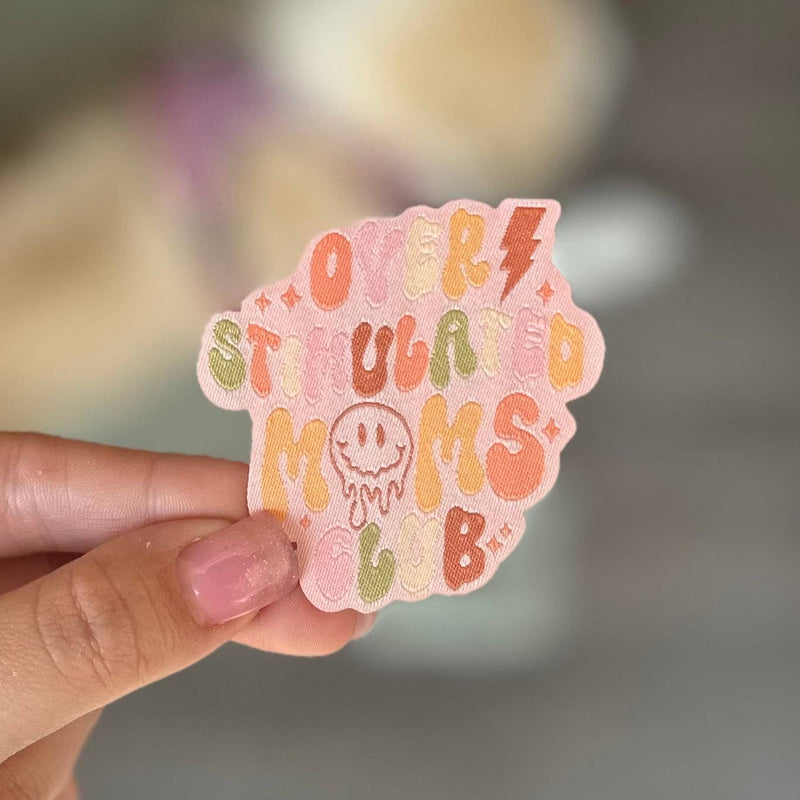 Over Stimulated Moms Club Iron on Trucker Hat Patch