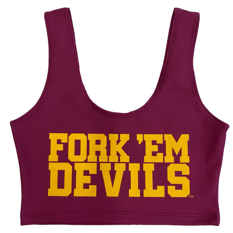 Arizona State ASU Fork 'Em Crop Top LICENSED