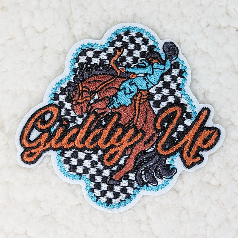 Giddy Up (horse) Embroidered Patch