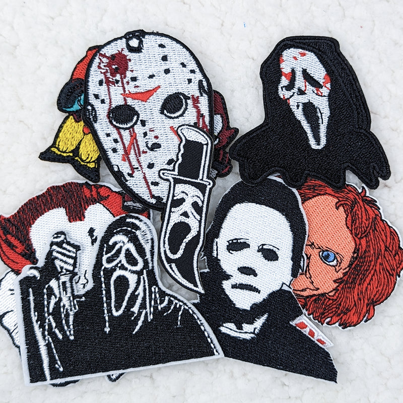 Horror Character Embroidered Patches