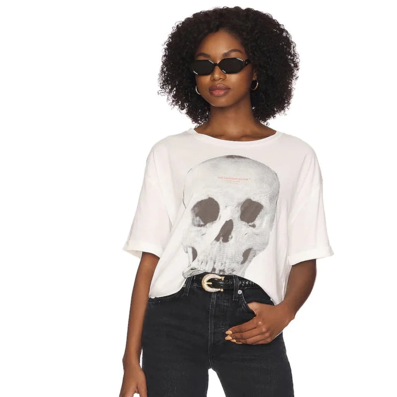 Skeleton Tales Crop Oversized Tee