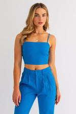 Blue Spa Crop Top