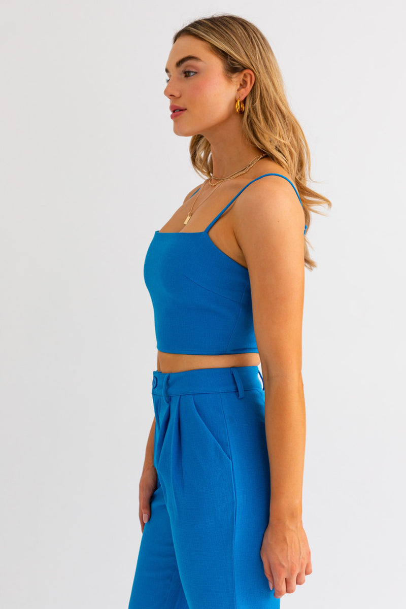 Blue Spa Crop Top