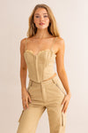 Ruffle Detail Corset Top