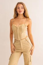 Ruffle Detail Corset Top