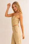 Ruffle Detail Corset Top