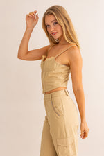 Ruffle Detail Corset Top