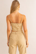 Ruffle Detail Corset Top