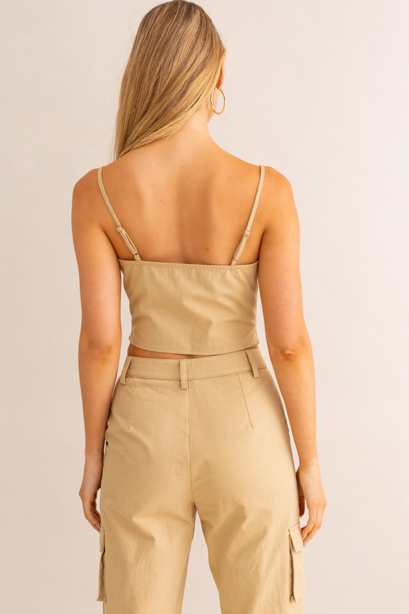 Ruffle Detail Corset Top