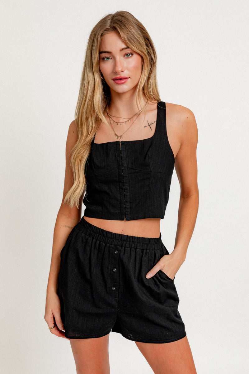 Crop Top and High Waist Shorts-SET SIZES MUST MATCH