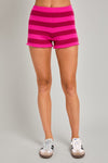 Fuchsia Magenta Stripe Shorts