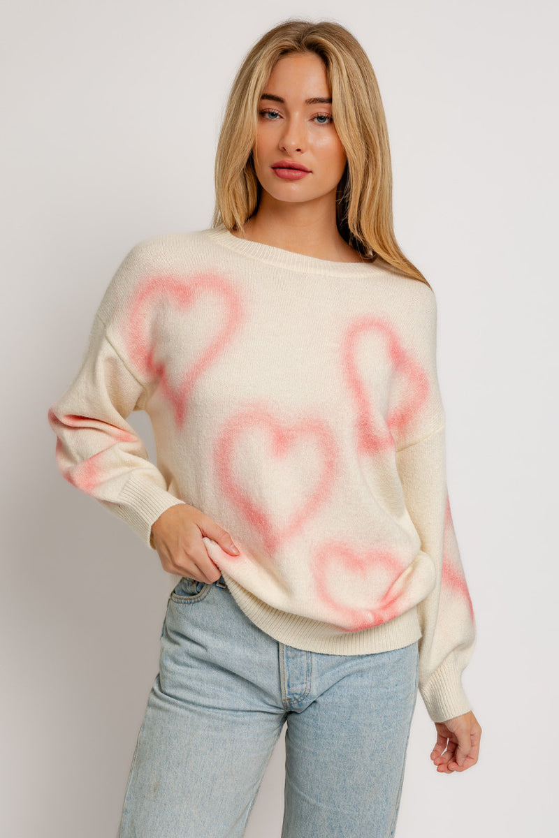 Heart Printed Sweater