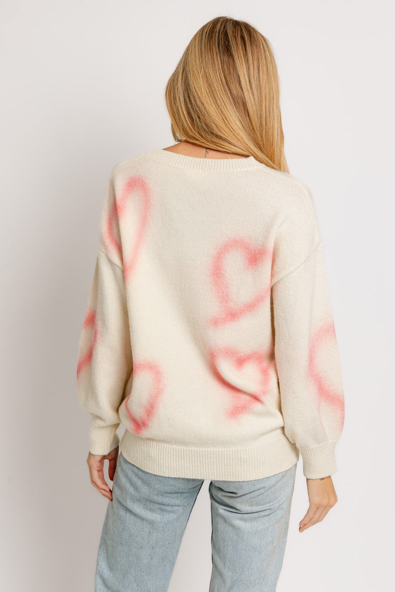 Heart Printed Sweater