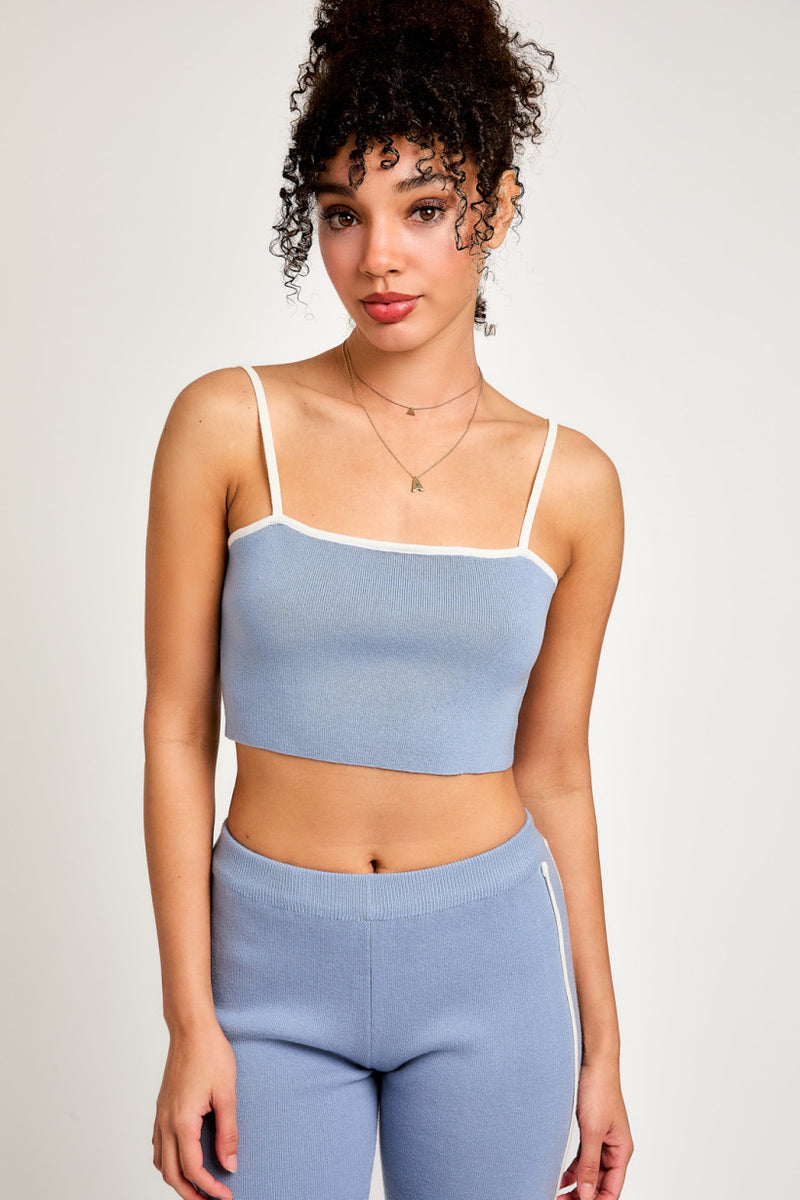 Sweater Crop Top w/ High Waisted Pants