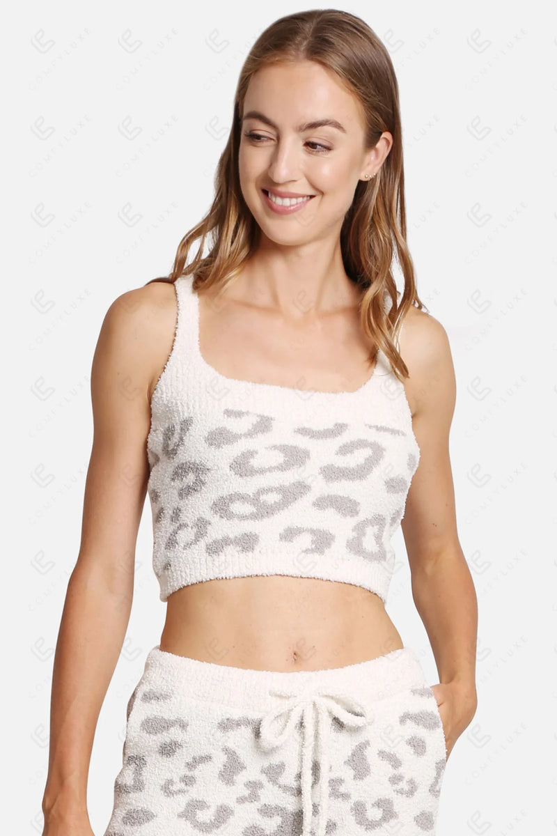 Leopard Pattern Luxury Soft Crop Tank Top