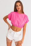 Roll Tab Cropped Tee