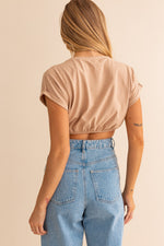 Roll Tab Cropped Tee