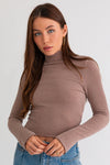 Long Sleeve Mock Neck Crop Top