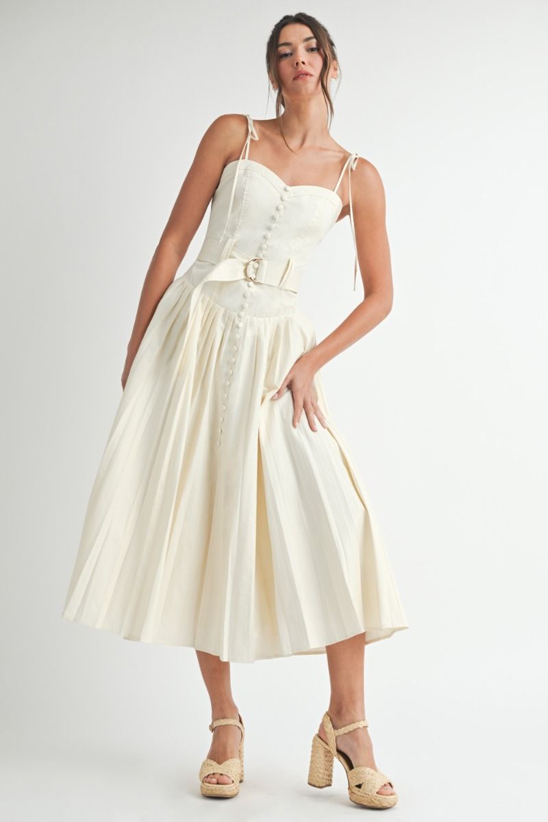 Sleeveless Cotton Midi Dress