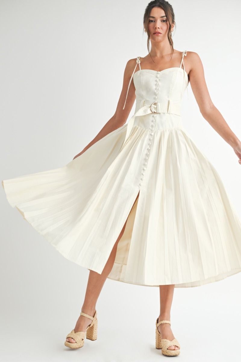 Sleeveless Cotton Midi Dress