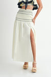 Cream Navy Skirt